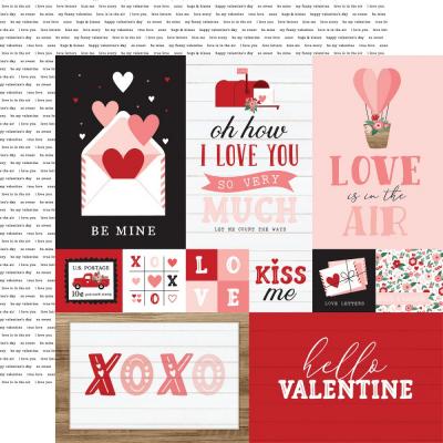 Echo Park Hello Valentine Designpapier - Multi Journaling Cards